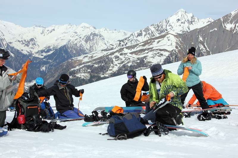 Auffelen Splitboard Tour Roter Kogl Kals am Großglockner Auffellen vor der Splitboard Tour zum Roten Kogl in Kals Großglockner
