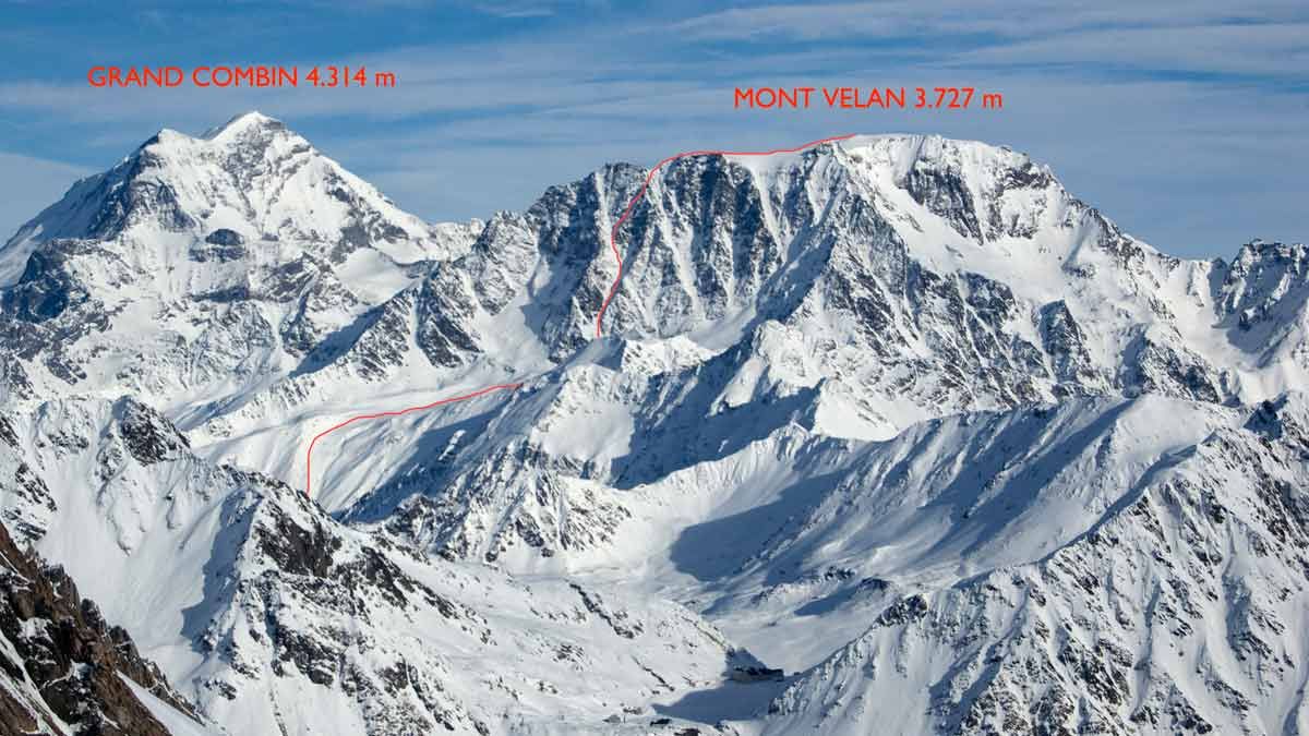 Abfahrt Mont Velan komplett Abfahrt Mont Velan komplett