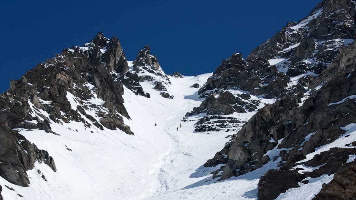 Mont Velan Aufstieg Central Couloir Mont Velan Aufstieg Central Couloir