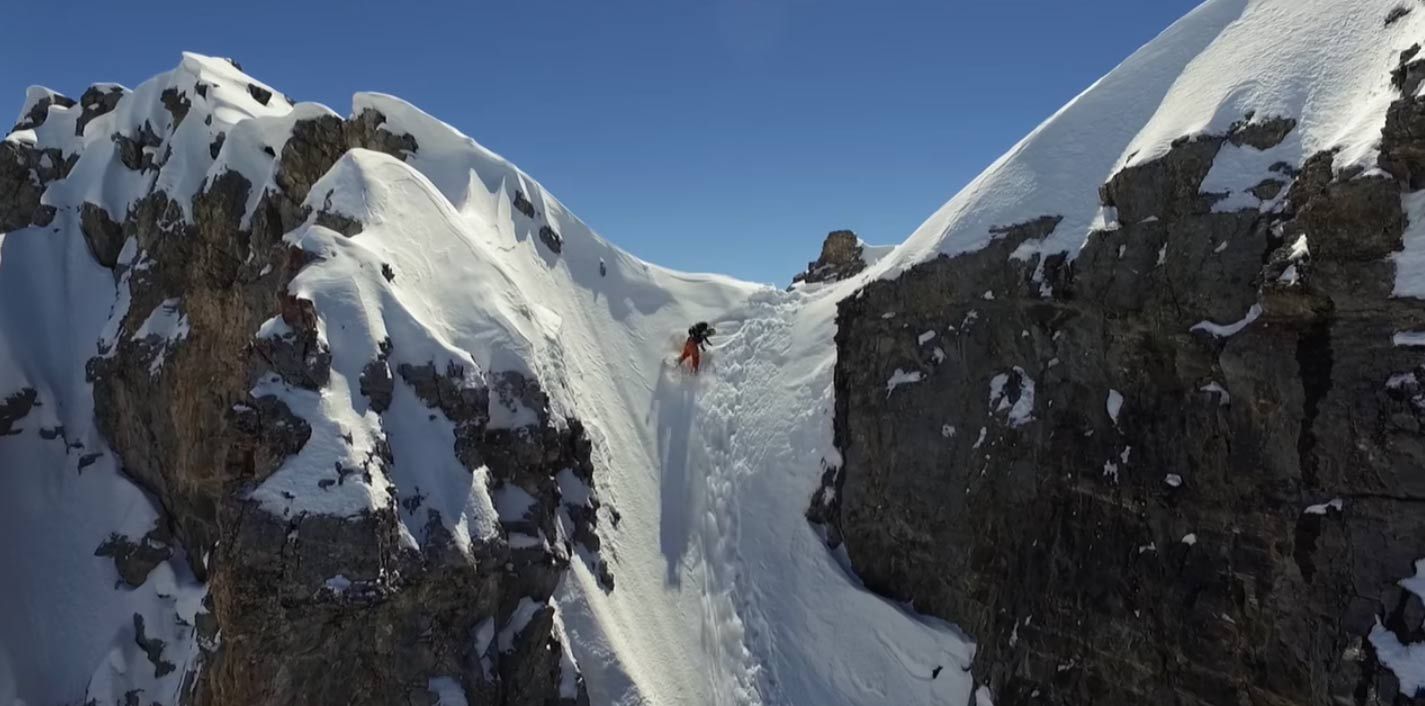 Dropping in Aiguille du Fruit Dropping in Aiguille du Fruit