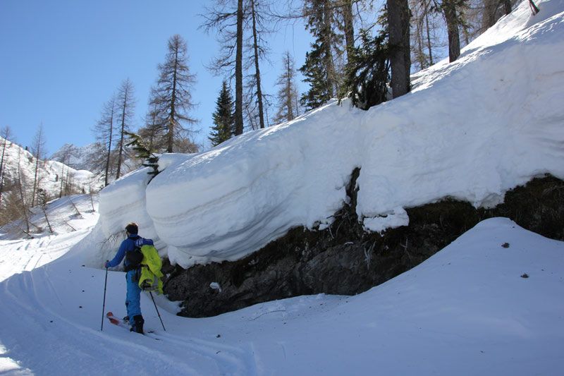 Im Aufstieg zur Karlsbader Hütte in den Lienzer Dolomiten