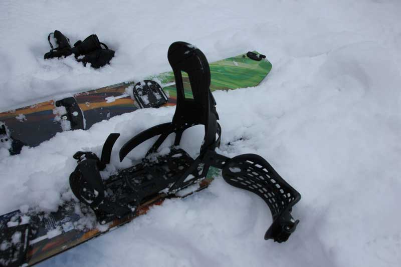 Burton Fish Split im Schnee Burton Fish Split im Schnee