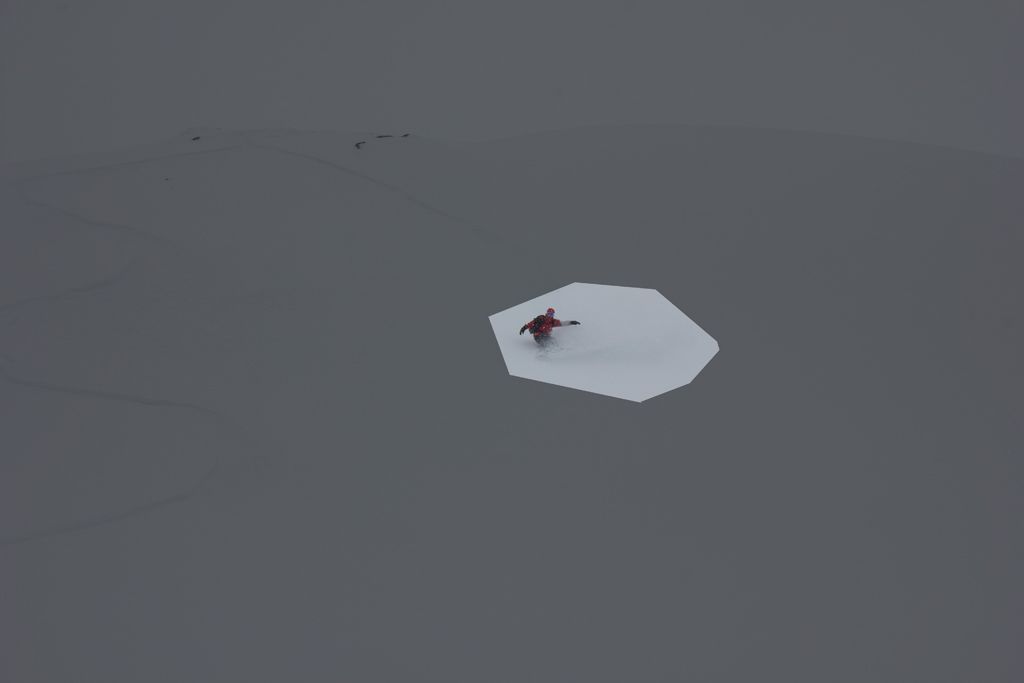 The red jacket Who is the splitboard rider with the red jacket