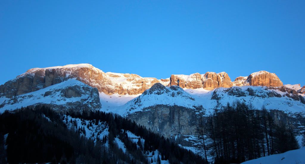 Freeride Dolomiten, Splitboard - Pizza mit Couloirs