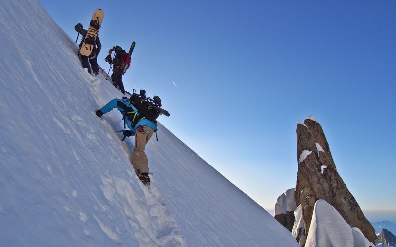 Aufstieg Grande Rocheuse Chamonix
