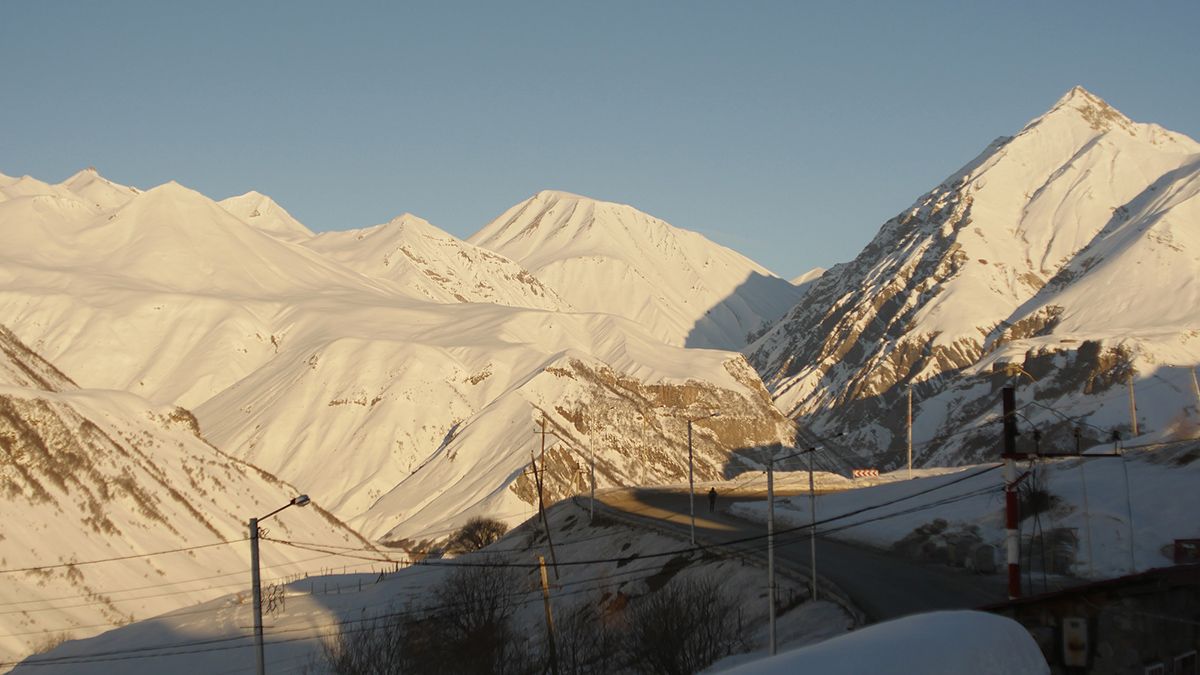 Blick von der Gudauri Hut nach Nordosten.
