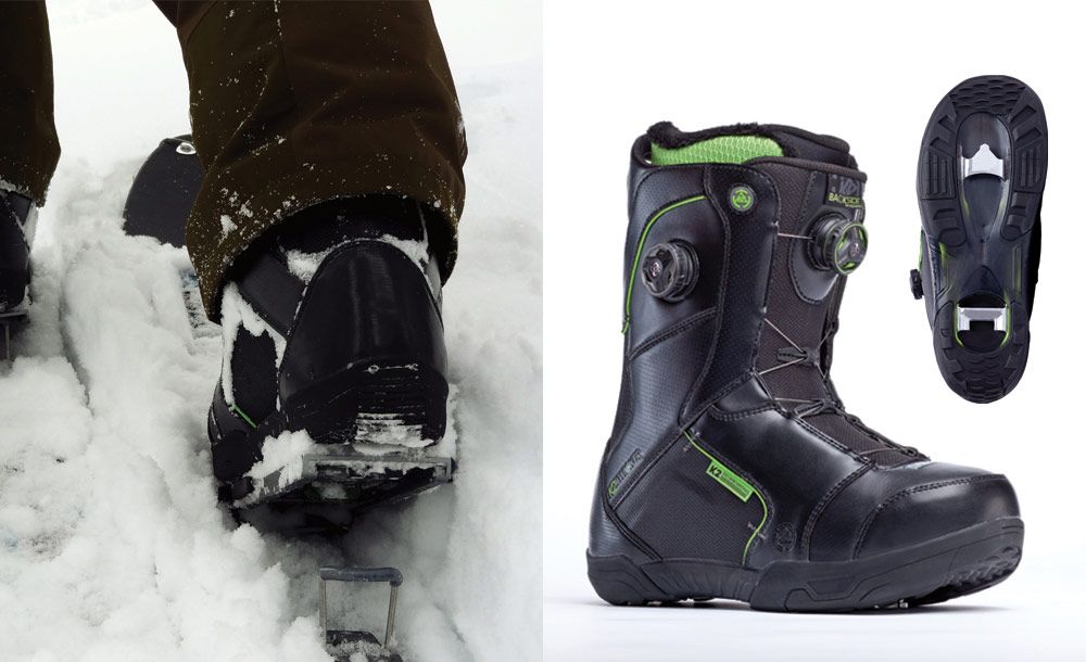 K2 Kwicker Hike Mode and Boot K2 Step-In Splitboard System Hike Mode