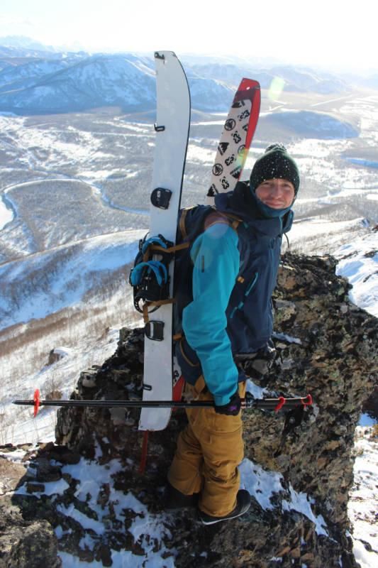 Kamtschatka mit dem Splitboard 20 Zum Schluß gehts zu Fuß weiter