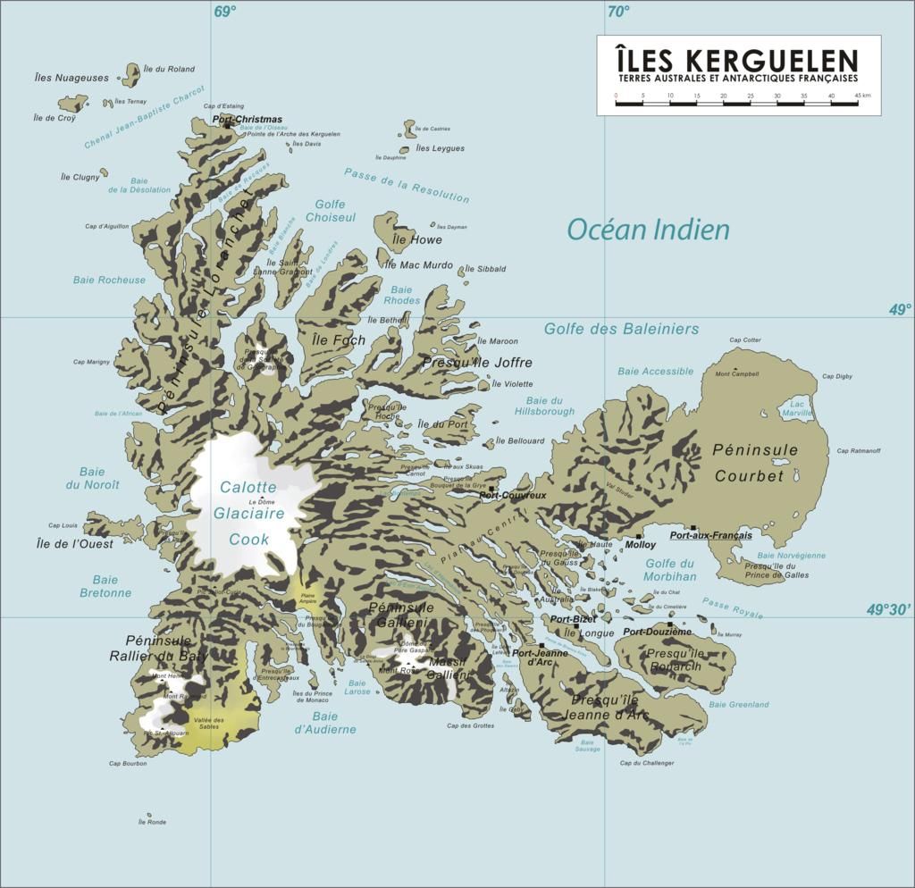 Kerguelen Map Kerguelen Map