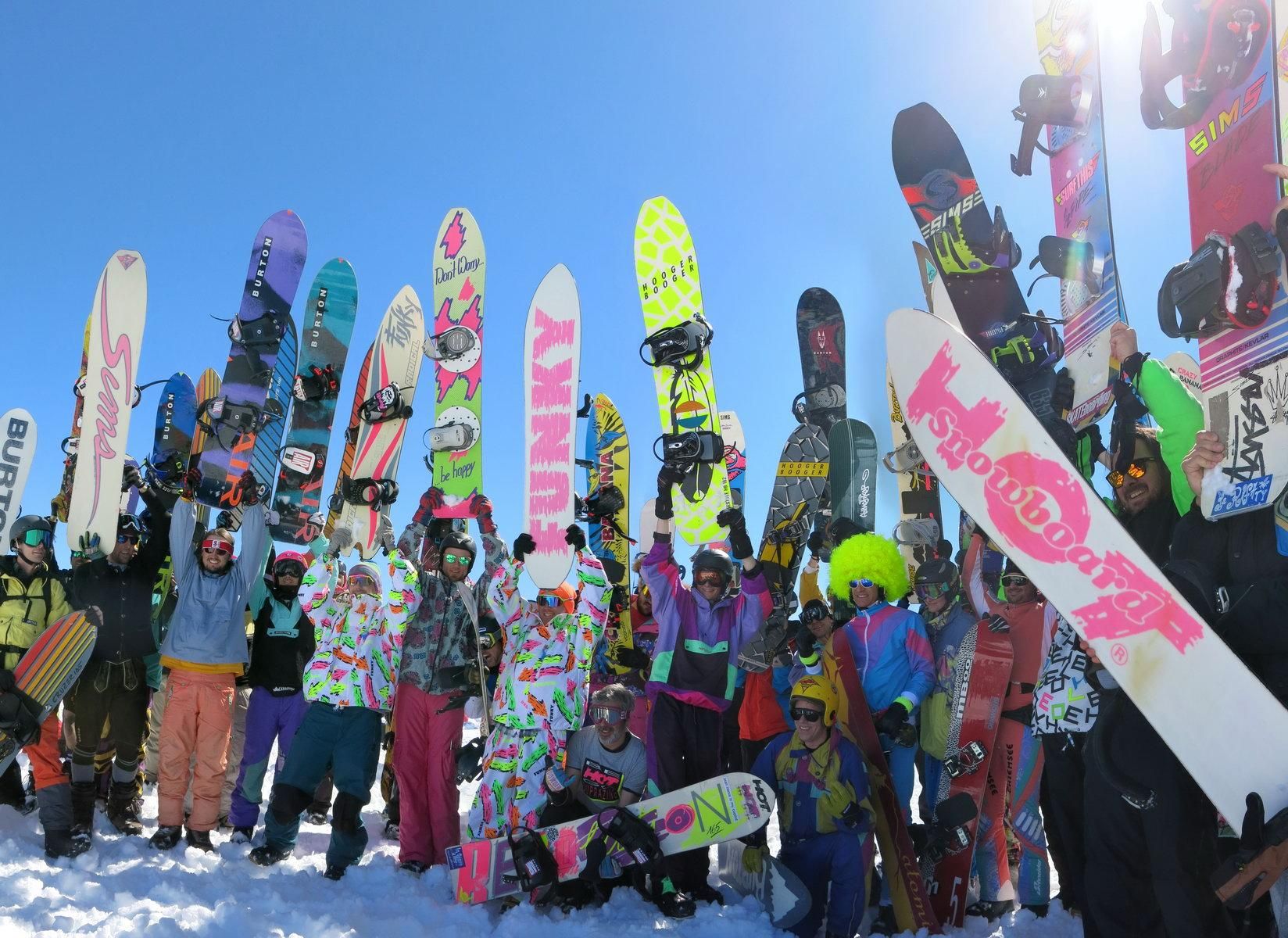 Funky hot snowboards Don''t worry be happy