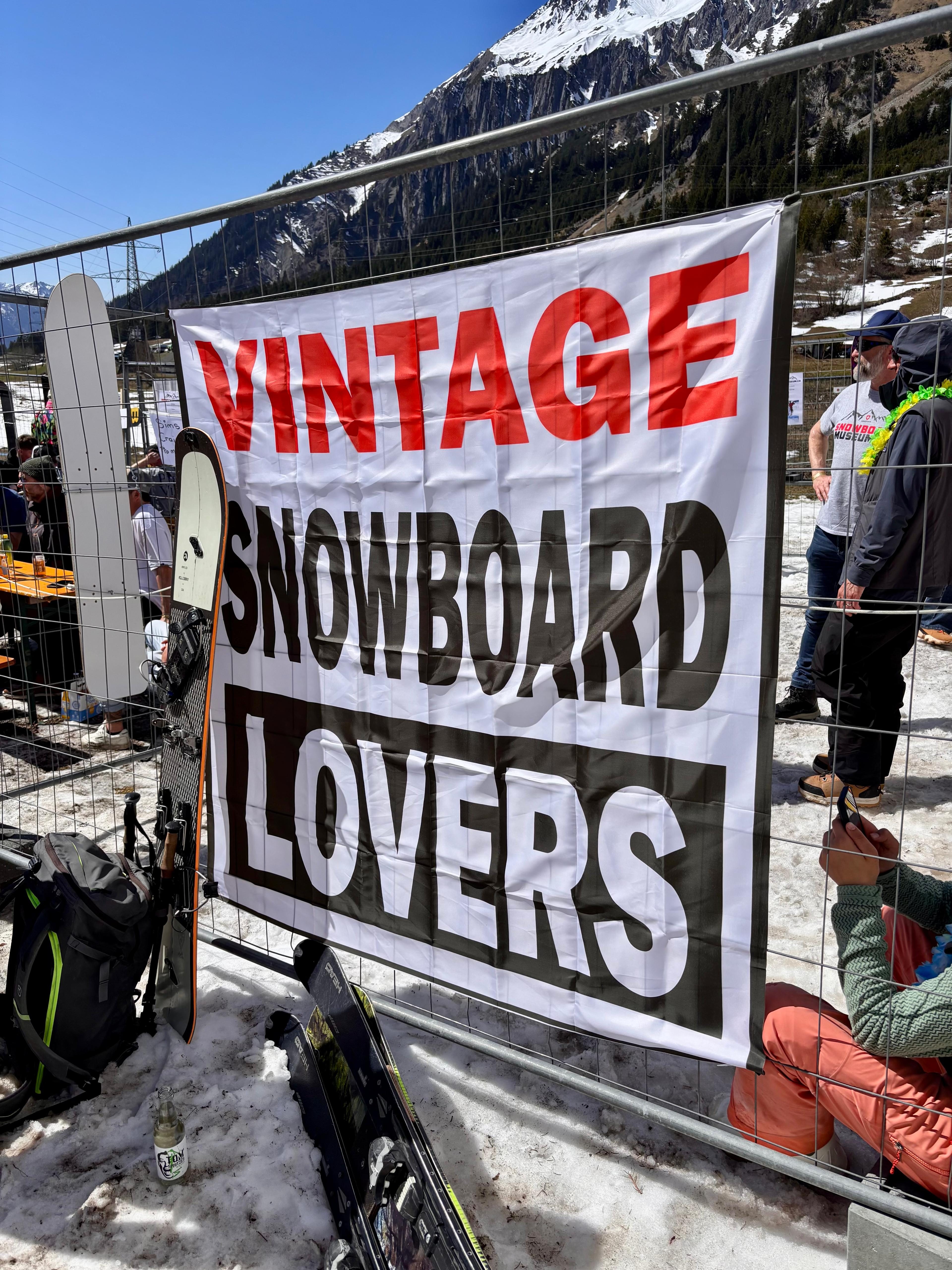 Vintage Snowboard Lovers Banner
