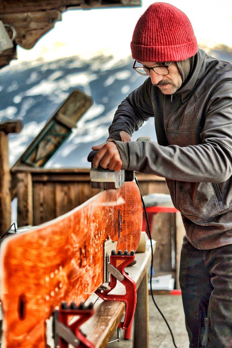 Moritz sanding it Moritz sanding it