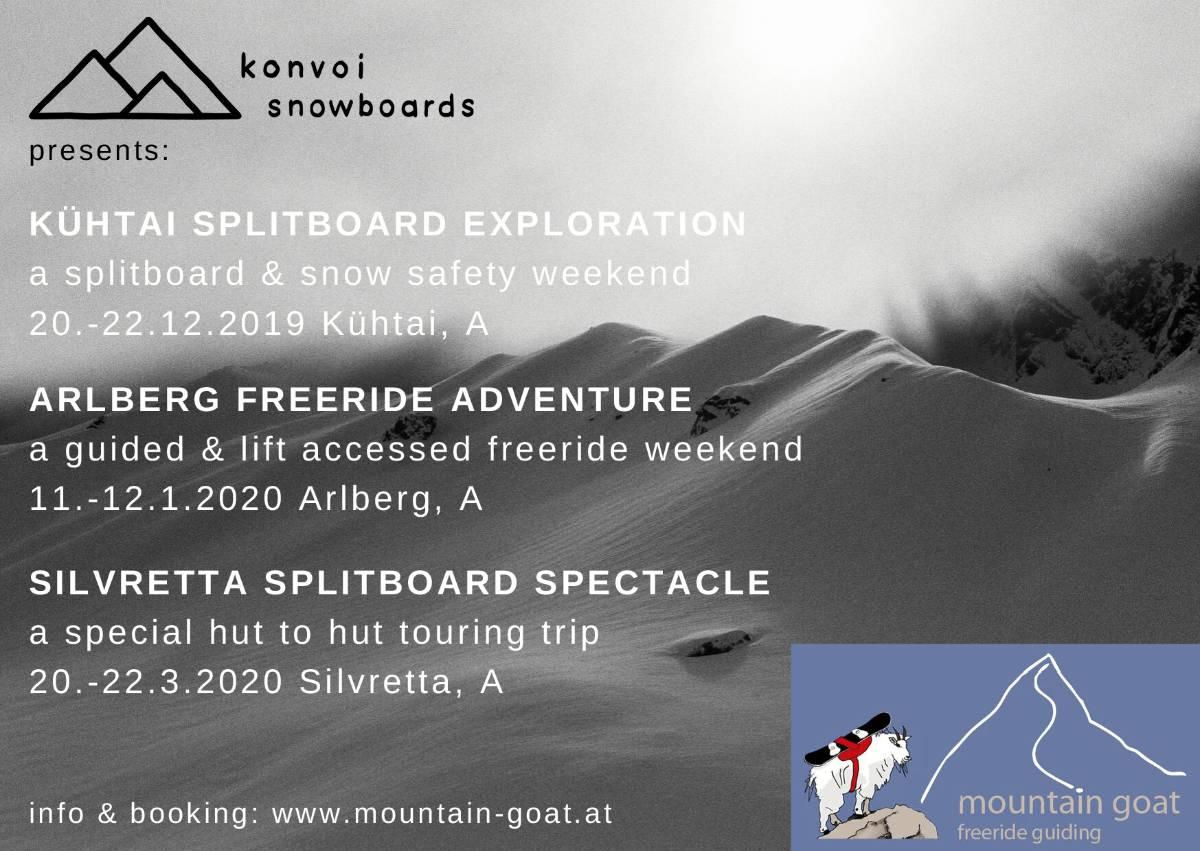 Beschreibung Splitboard Exploration Camp Flyer