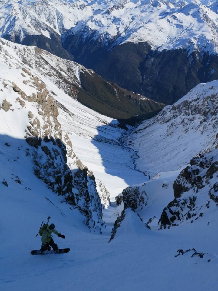 Temple Basin backcountry. Kyle Miller dropping in. Temple Basin backcountry. Kyle Miller dropping in.