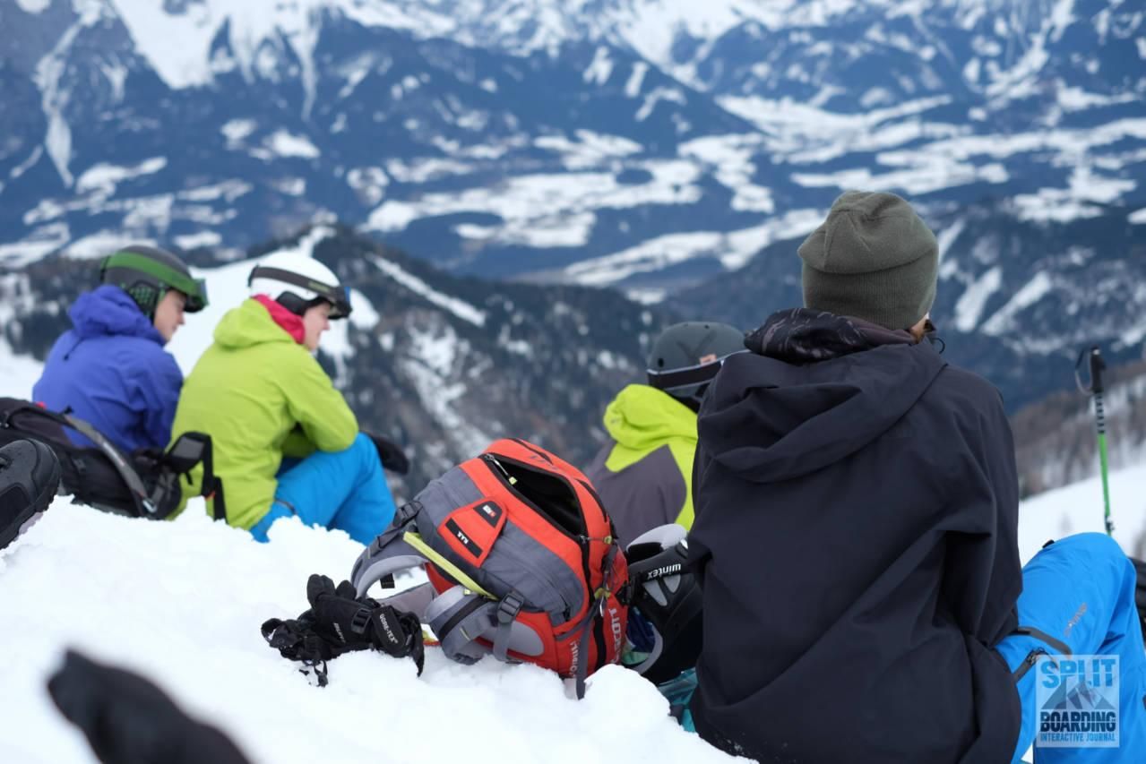 Aussich genießen Juchhuu alles voller Schnee