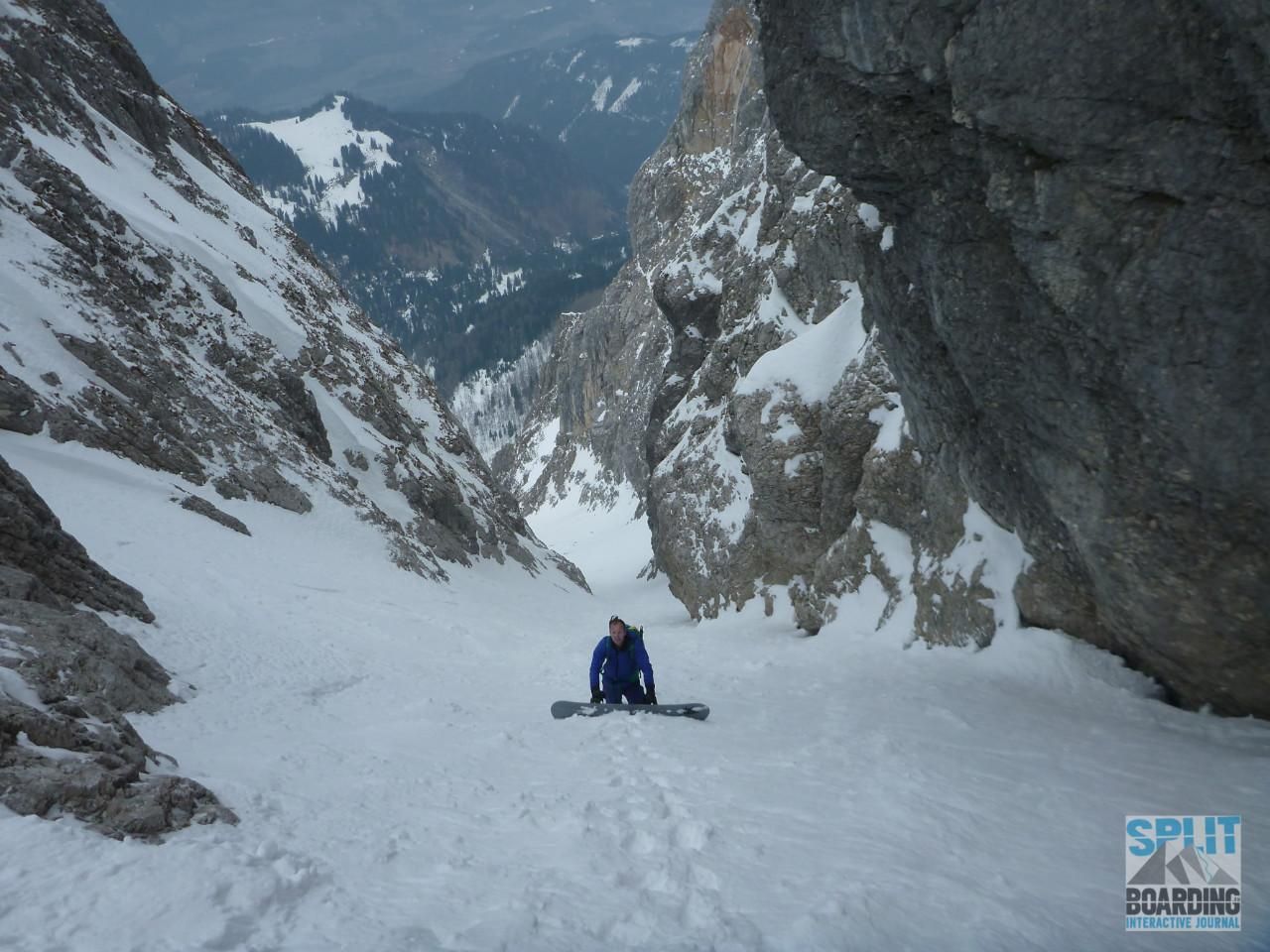 Bei guten Bedingungen wartet dieses Couloir