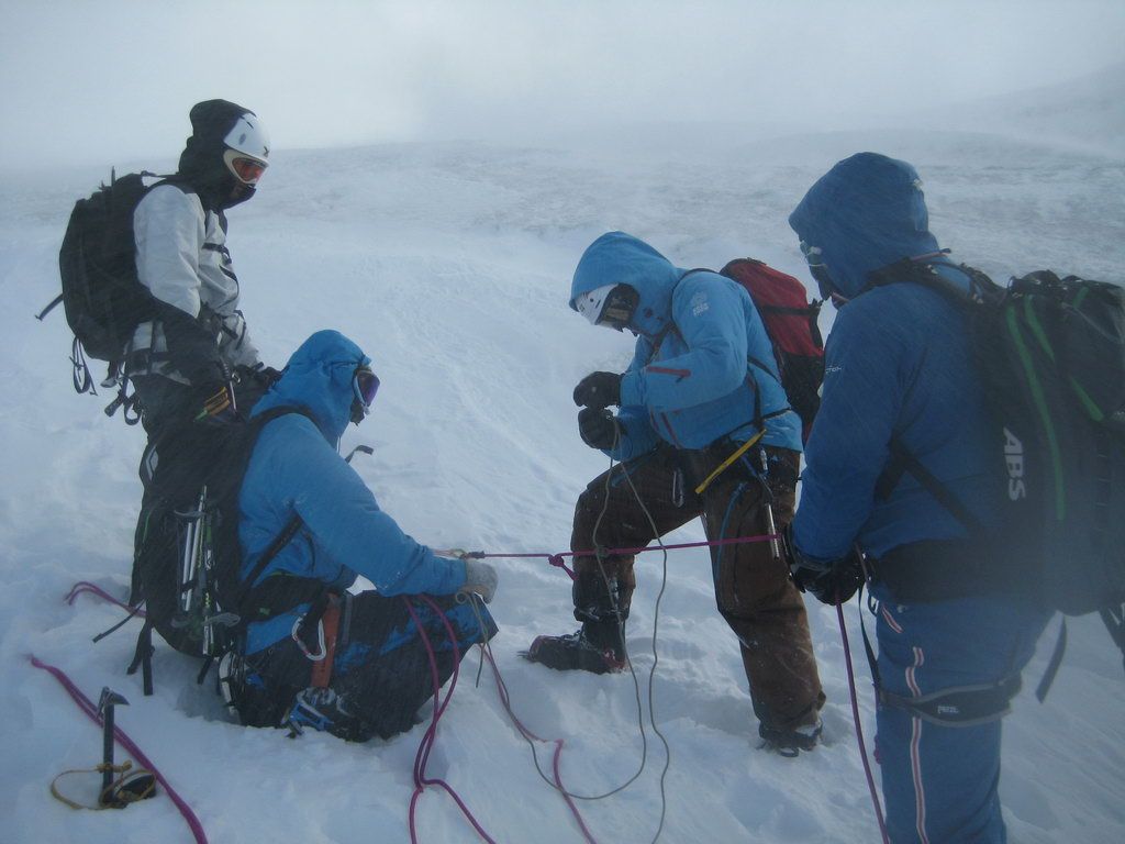 Crevasse rescue with loose wheel Splitboard Glacier course Hintertux 2012