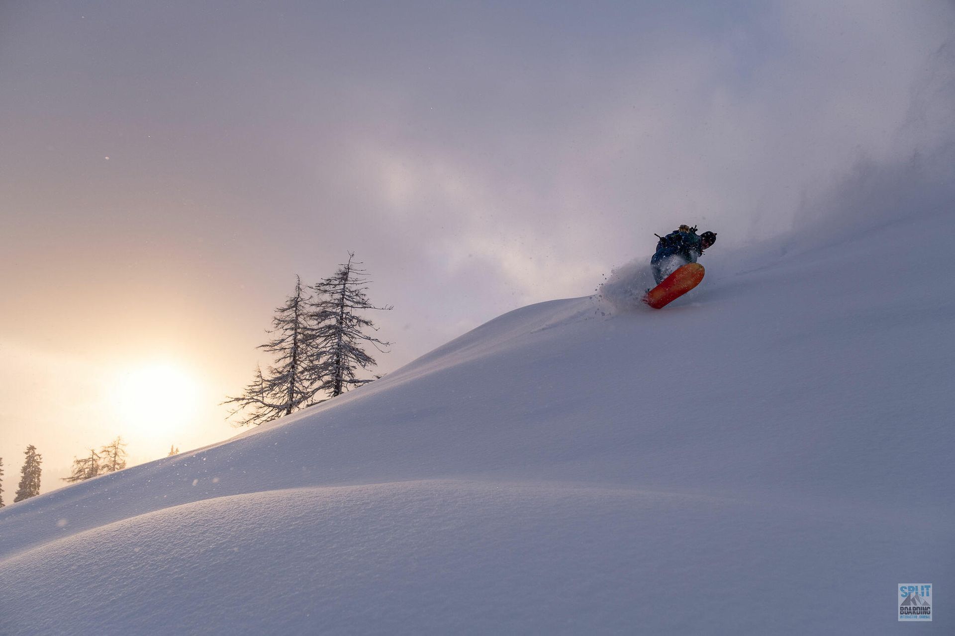 Splitboard Test 21-22 Action 6 Tailtest im Pow