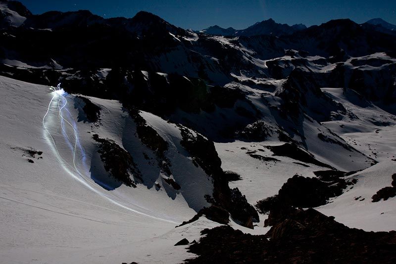 Blue Moon Splitboard Tour Abfahrt