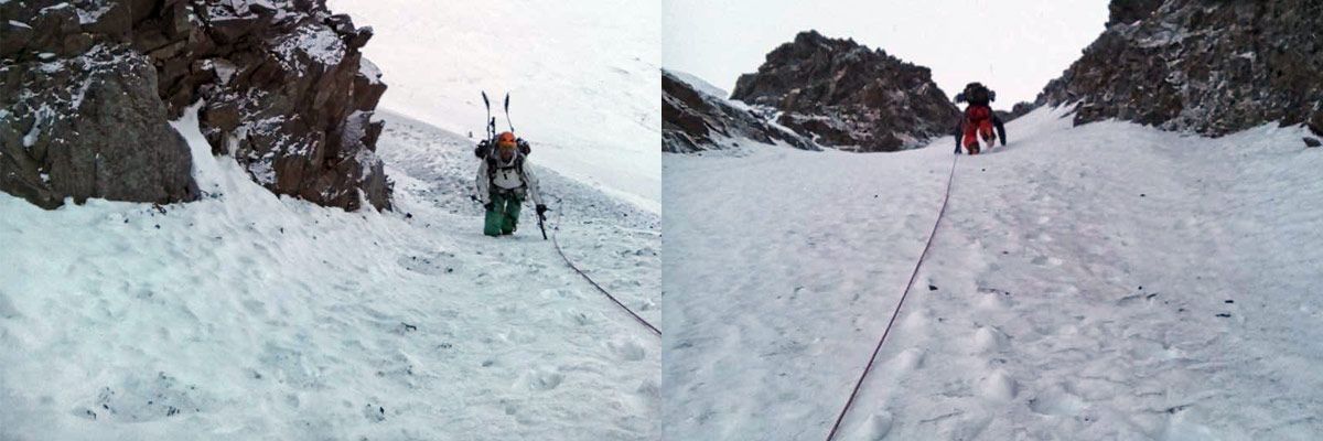 Aufstieg Pfaffennieder am Seil