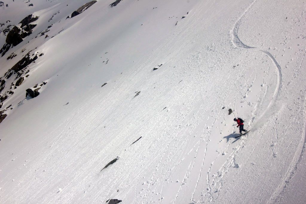 Goodboards Josef riding the Split Splitboard von Goodboards