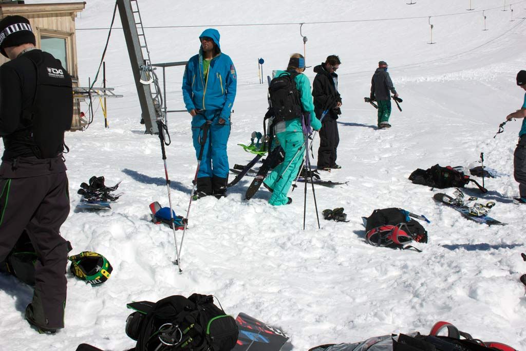 Back to civilization Splitboard back to piste