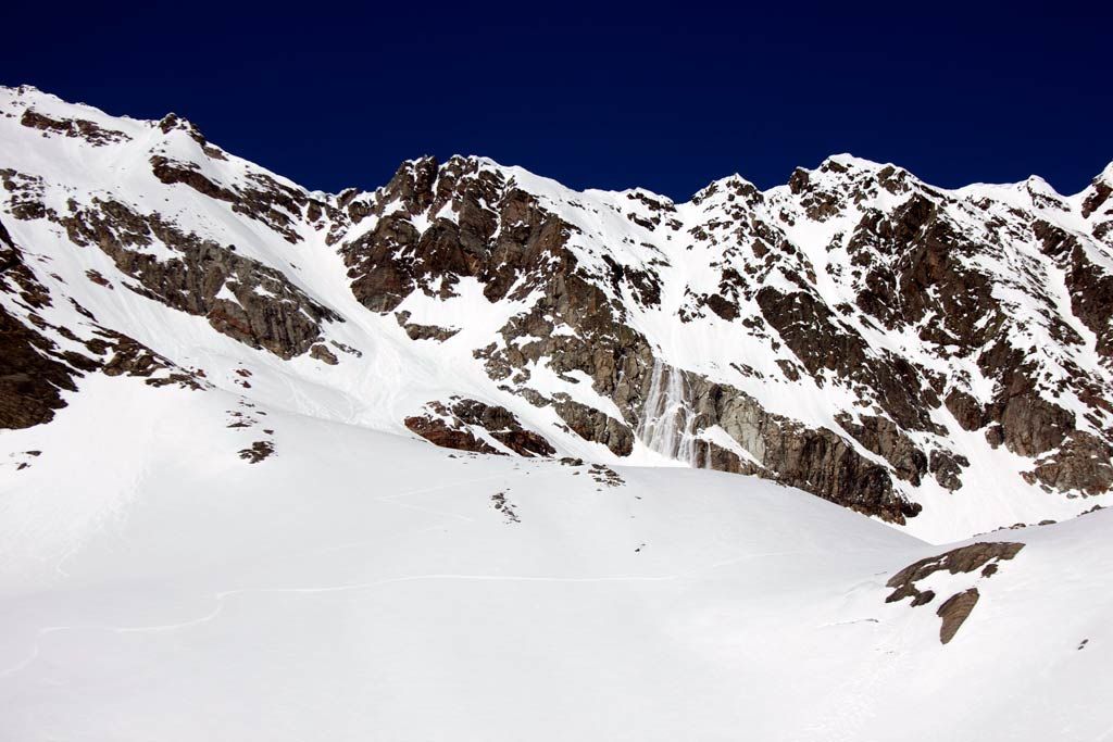snow slide from the face Splitboard, Attention avalanches
