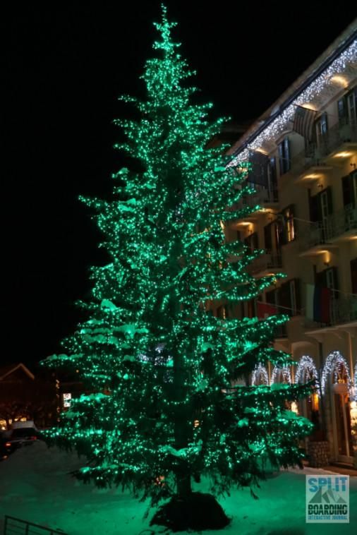 Christmas Tree in Cortina Almost Nuclear Green