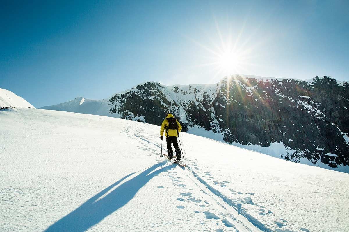 Splitboard Expeditions at the Arctic Circle, on the way Splitboard Expeditions at the Arctic Circle, on the way