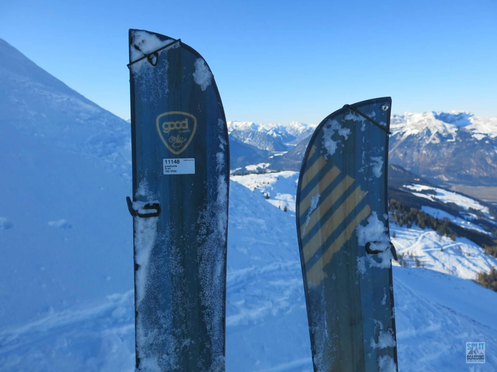 Goodsplit im Schnee Schneebild Goodboards Split