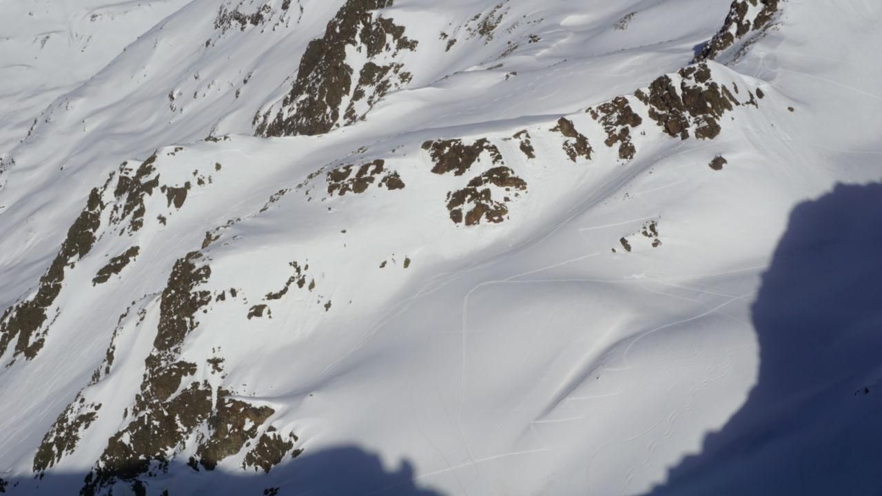 Beatuiful mountains Splitboarding at Arlberg landscape