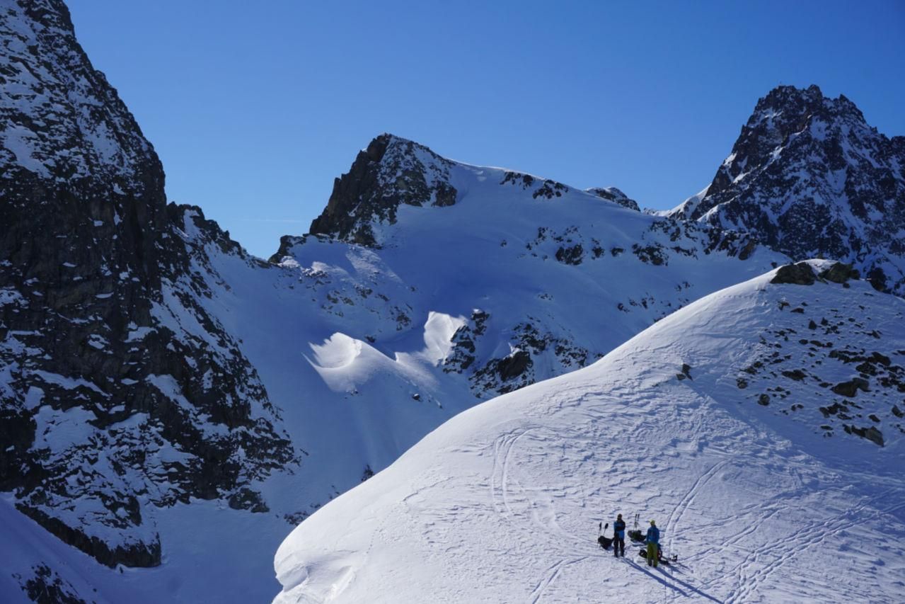 Enjoying the views Splitboarding at Arlberg views