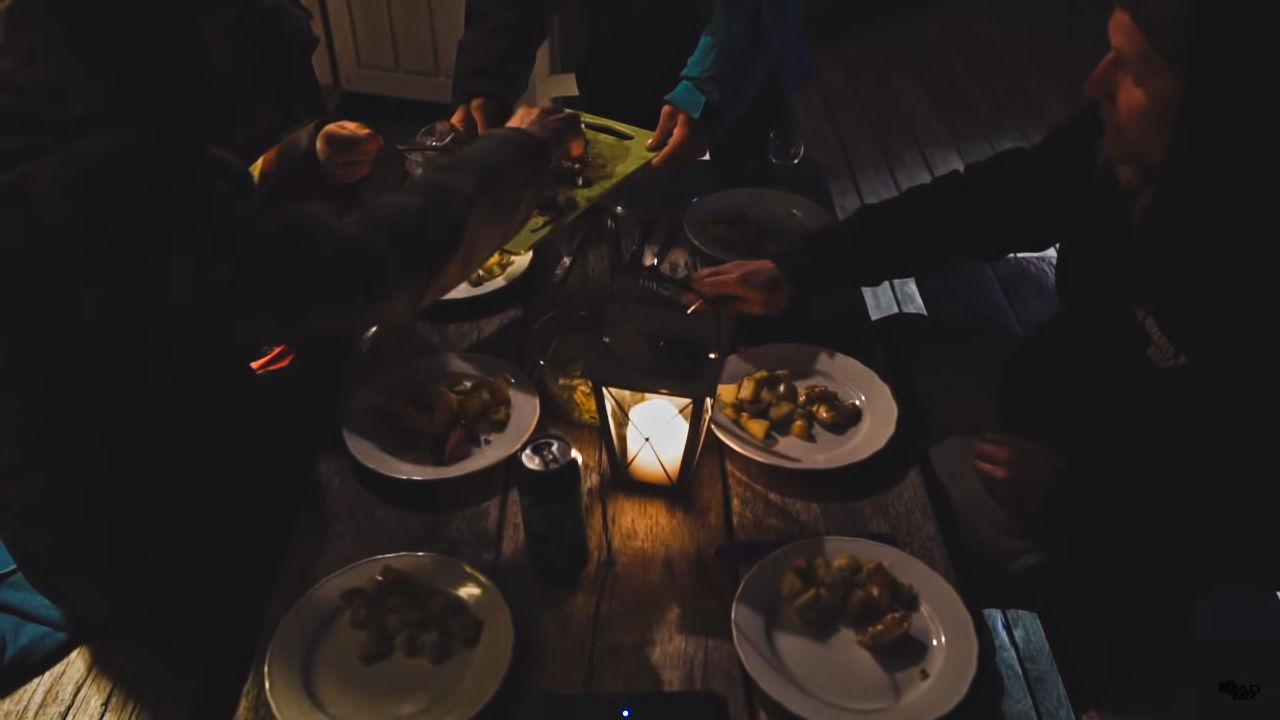 Together at the table Jotunheimen warm food