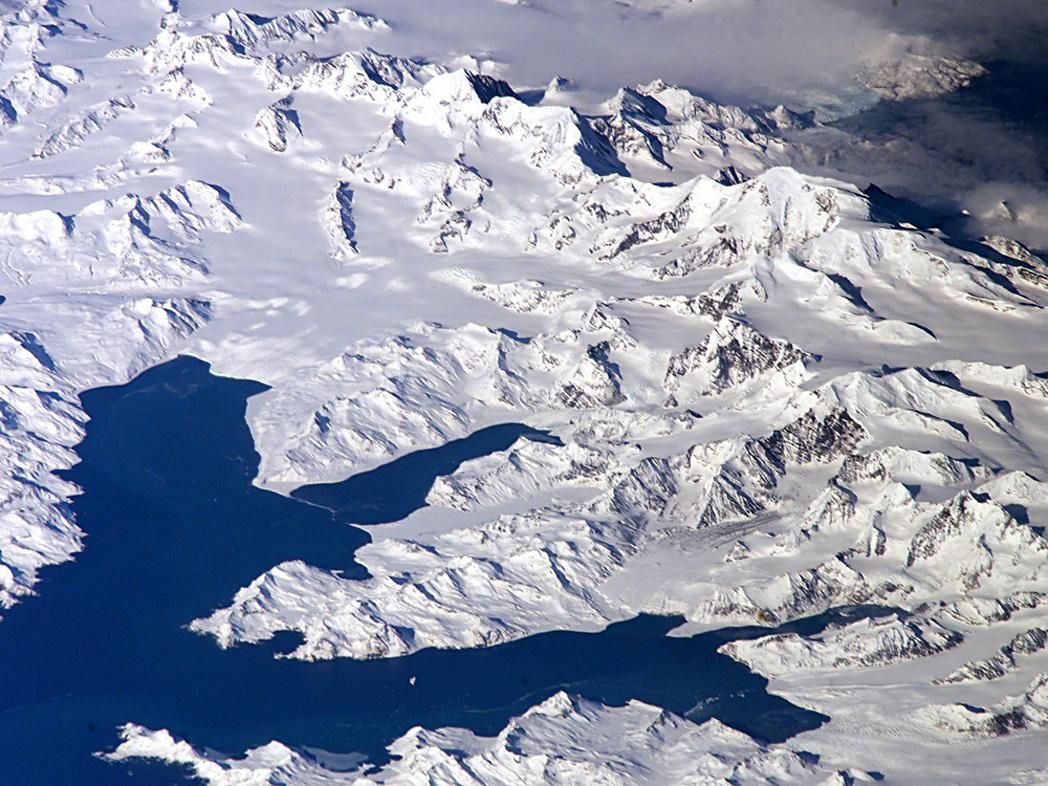 South Georgia - View of Cumberland Bay - with Thatcher Peninsula and King Edward Cove (Grytviken); and the Allardyce Range with the summit Mt. Paget - Photo courtesy of NASA: ISS011-E-12148 South Georgia - View of Cumberland Bay - with Thatcher Peninsula and King Edward Cove (Grytviken); and the Allardyce Range with the summit Mt. Paget - Photo courtesy of NASA: ISS011-E-12148