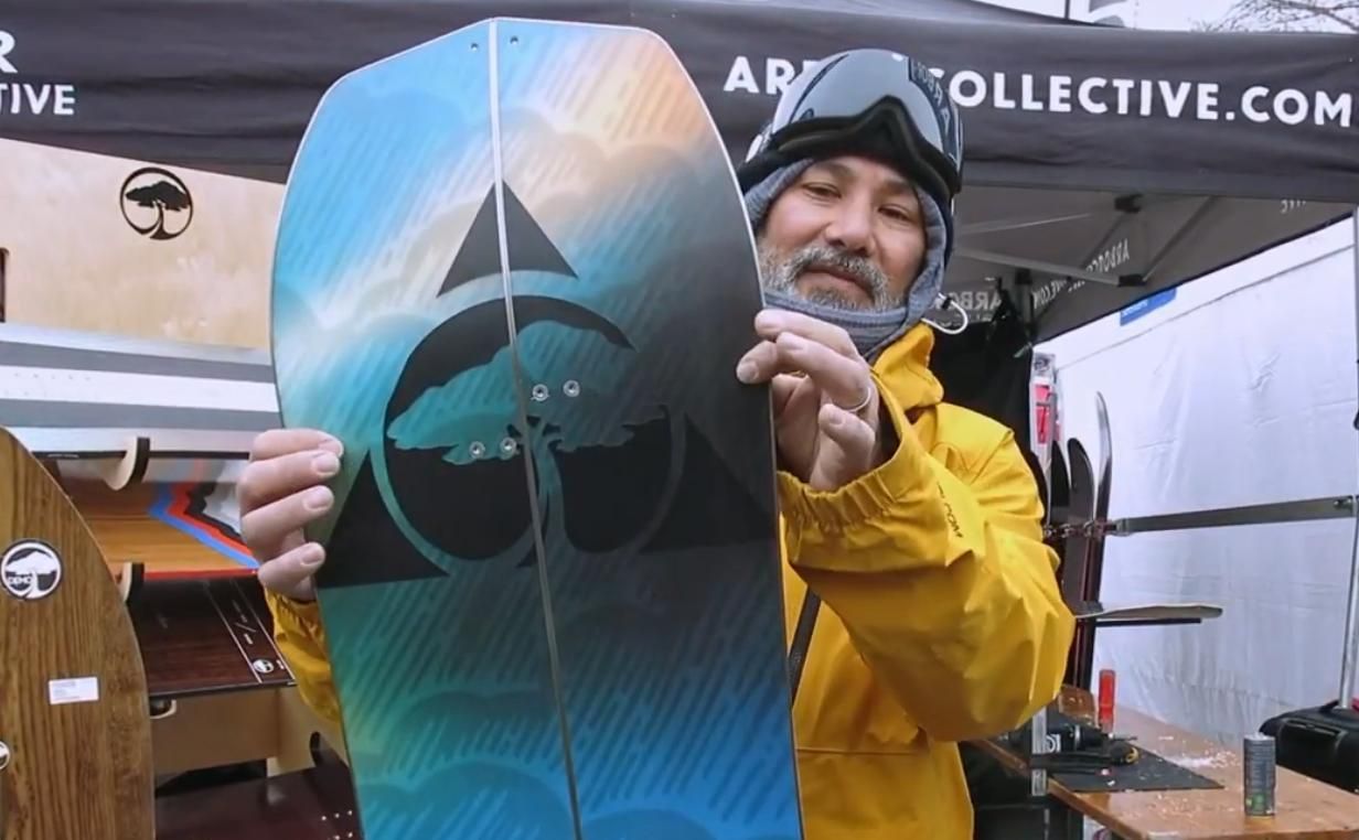 Bryan Iguchi and his Pro split Splitboard presentation