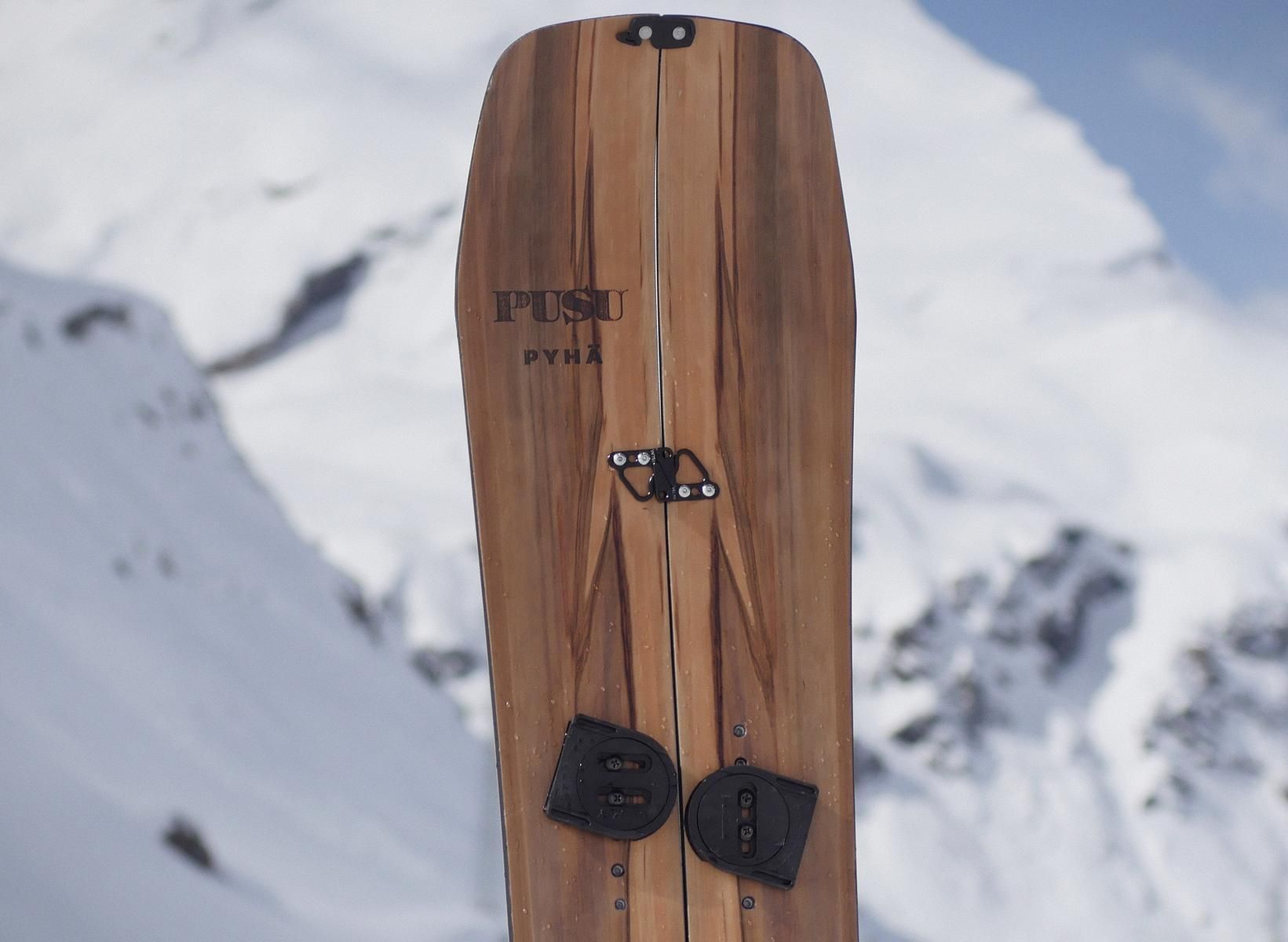 Pusu Pyhä walnet Splitboard Nose