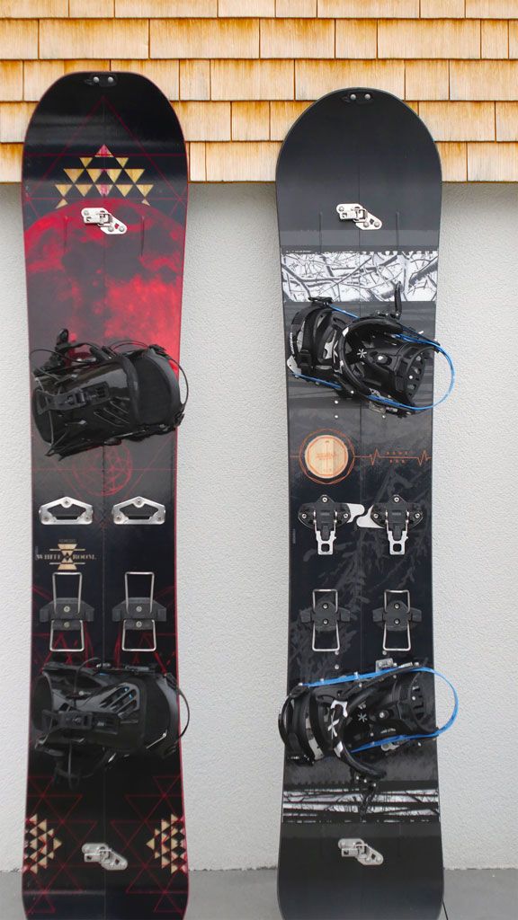 Rome Splitboards Whiteroom (left), Double Agent (right) Rome Splitboards Whiteroom (left), Double Agent (right)
