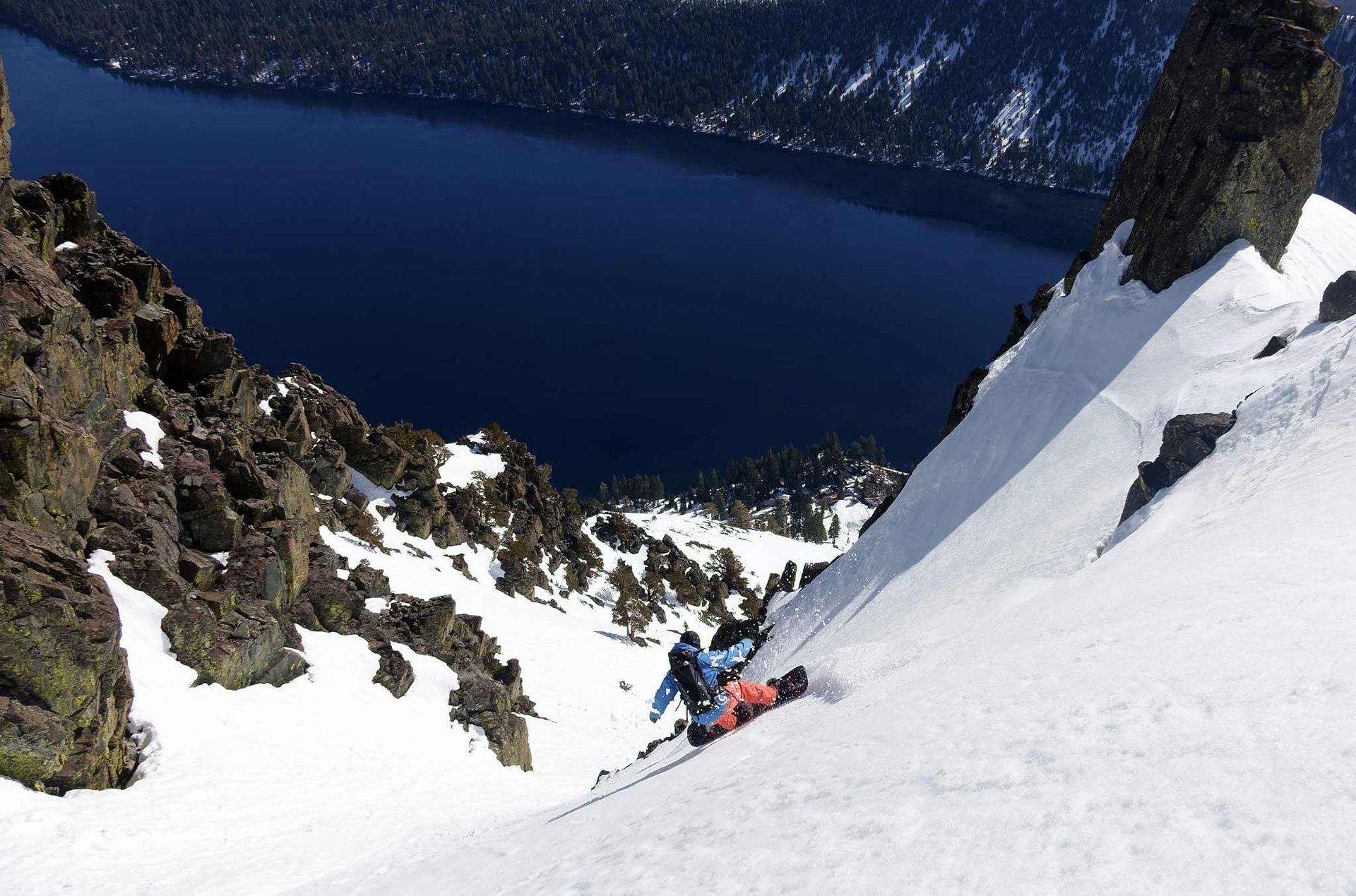 TahoeLab in Action Snowboarding Lake Tahoe