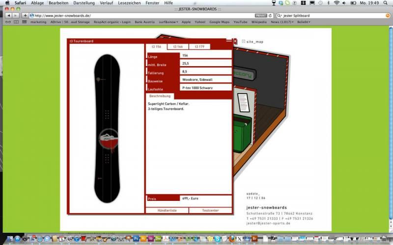Splitboard 3 teilig Jester