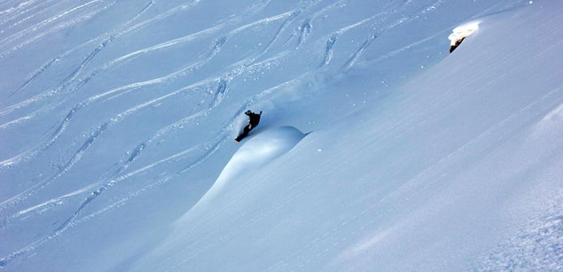 Splitboard Riding Splitboard riding Constantin Val Pisciadu