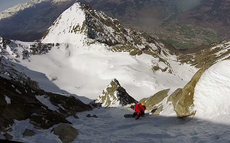 Abfahrt Mount Emilius / Aosta