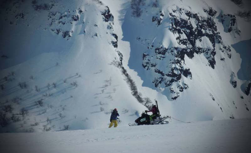 Mit dem Skidoo gehts zum Caviahue