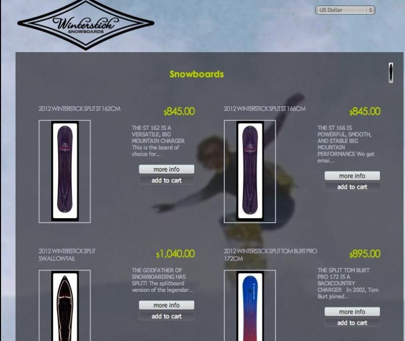 Winterstick Homepage Screenshot